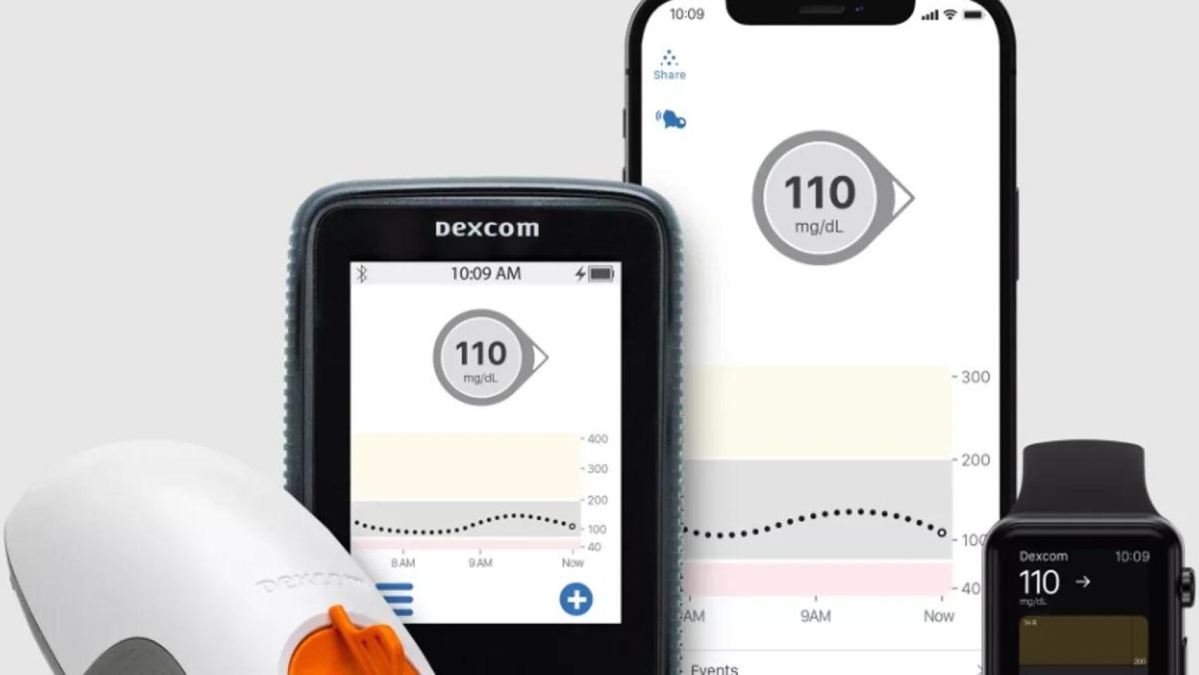 La app Dexcom se instala en los móviles para controlar la glucosa.