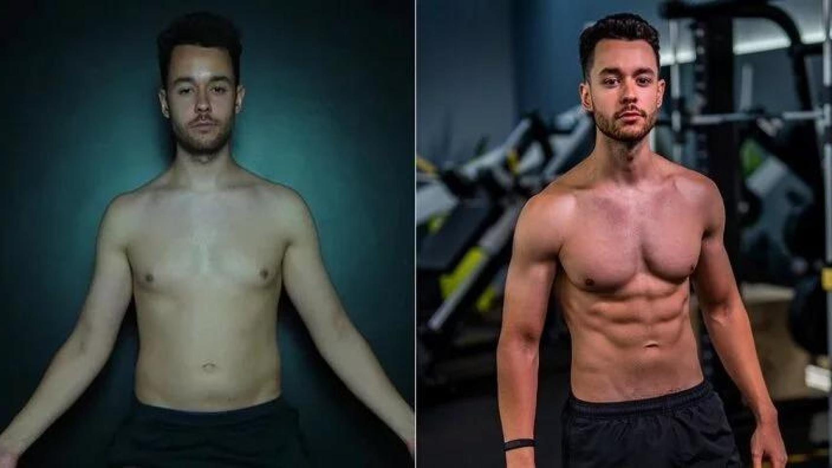 TheGrefg, antes y después de su cambio físico.