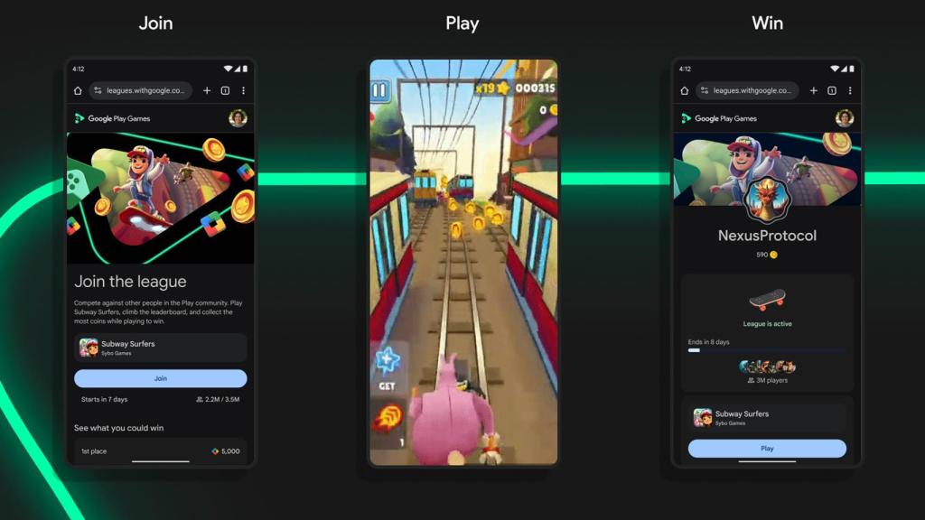 Las ligas de Google Play Juegos