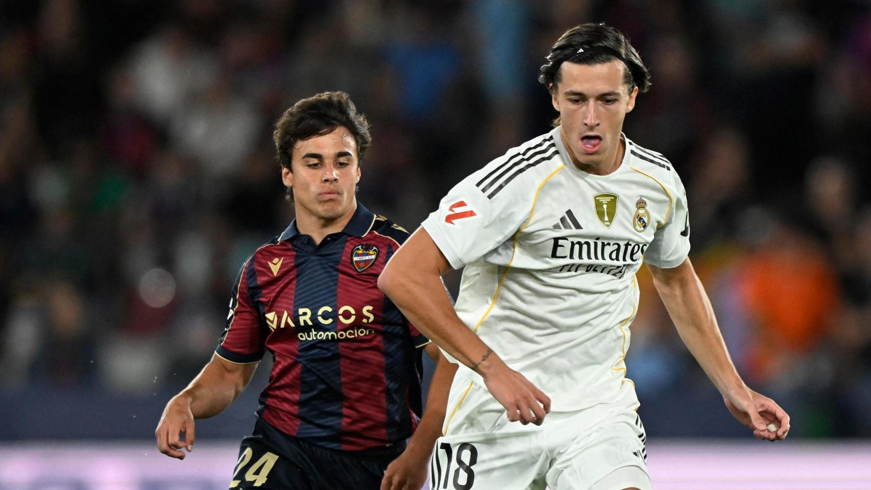 Álvaro Carreras, durante el partido contra el Levante