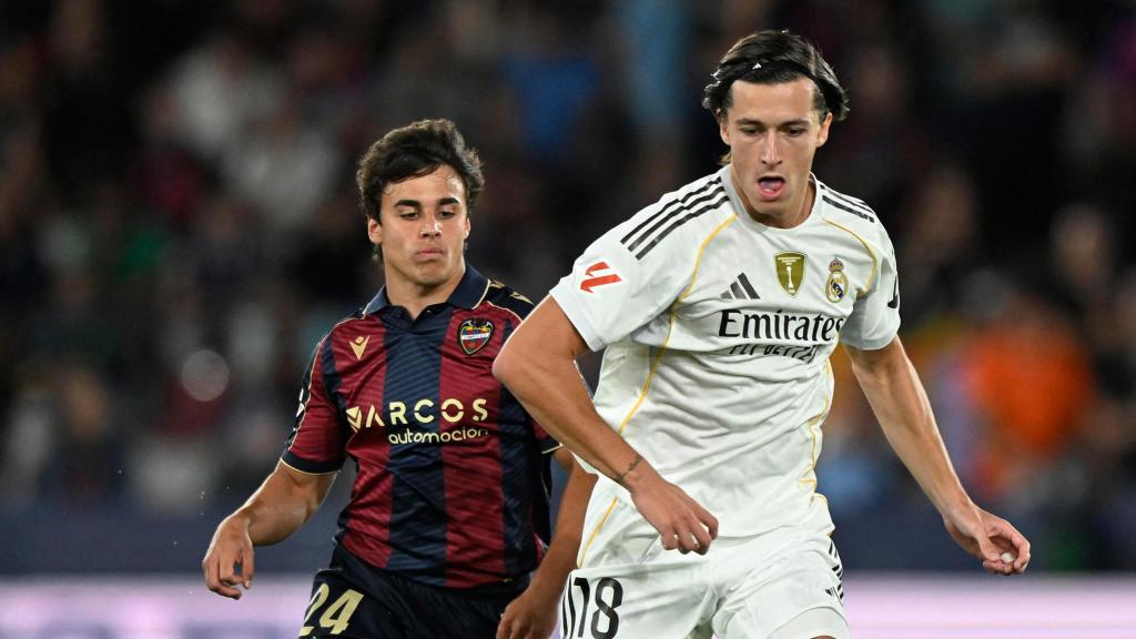 Álvaro Carreras, durante el partido contra el Levante