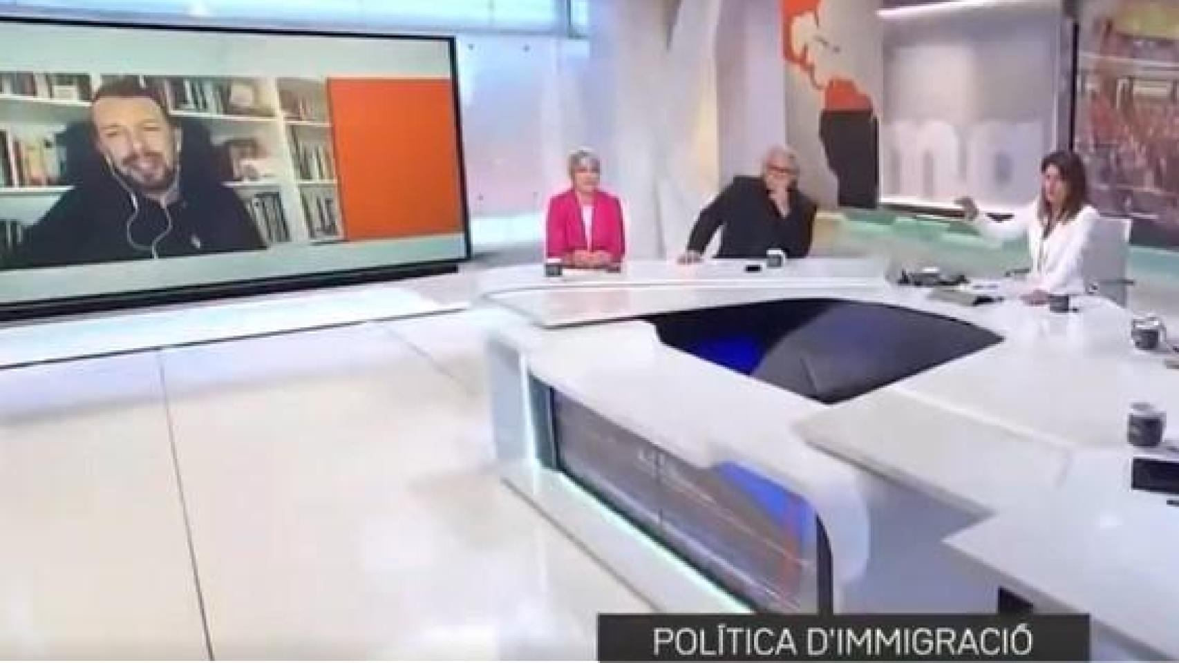 Pablo Iglesias este miércoles durante su intervención en 'Els Matins' de TV3.