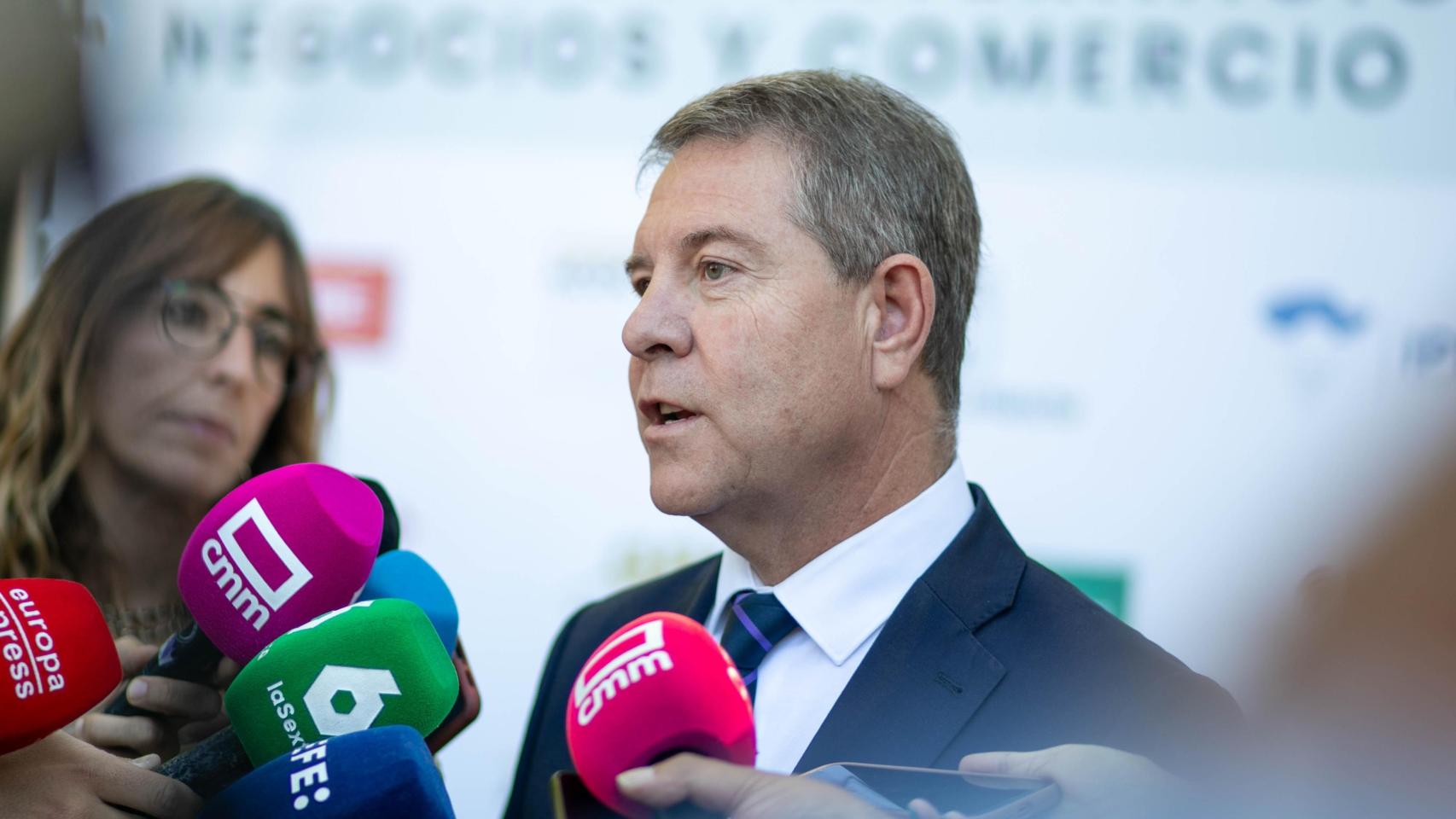 Emiliano García-Page este miércoles en un acto en Toledo.