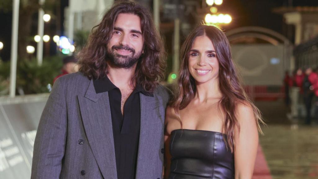 Guillermo y Elena Furiase en la presentación de 'Flores para Antonio' en San Sebastián.