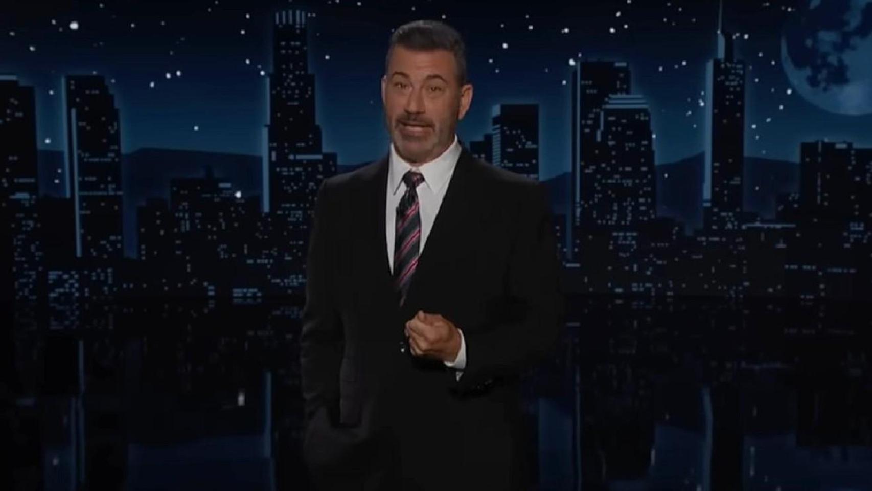 El presentador Jimmy Kimmel, en su regreso a televisión.