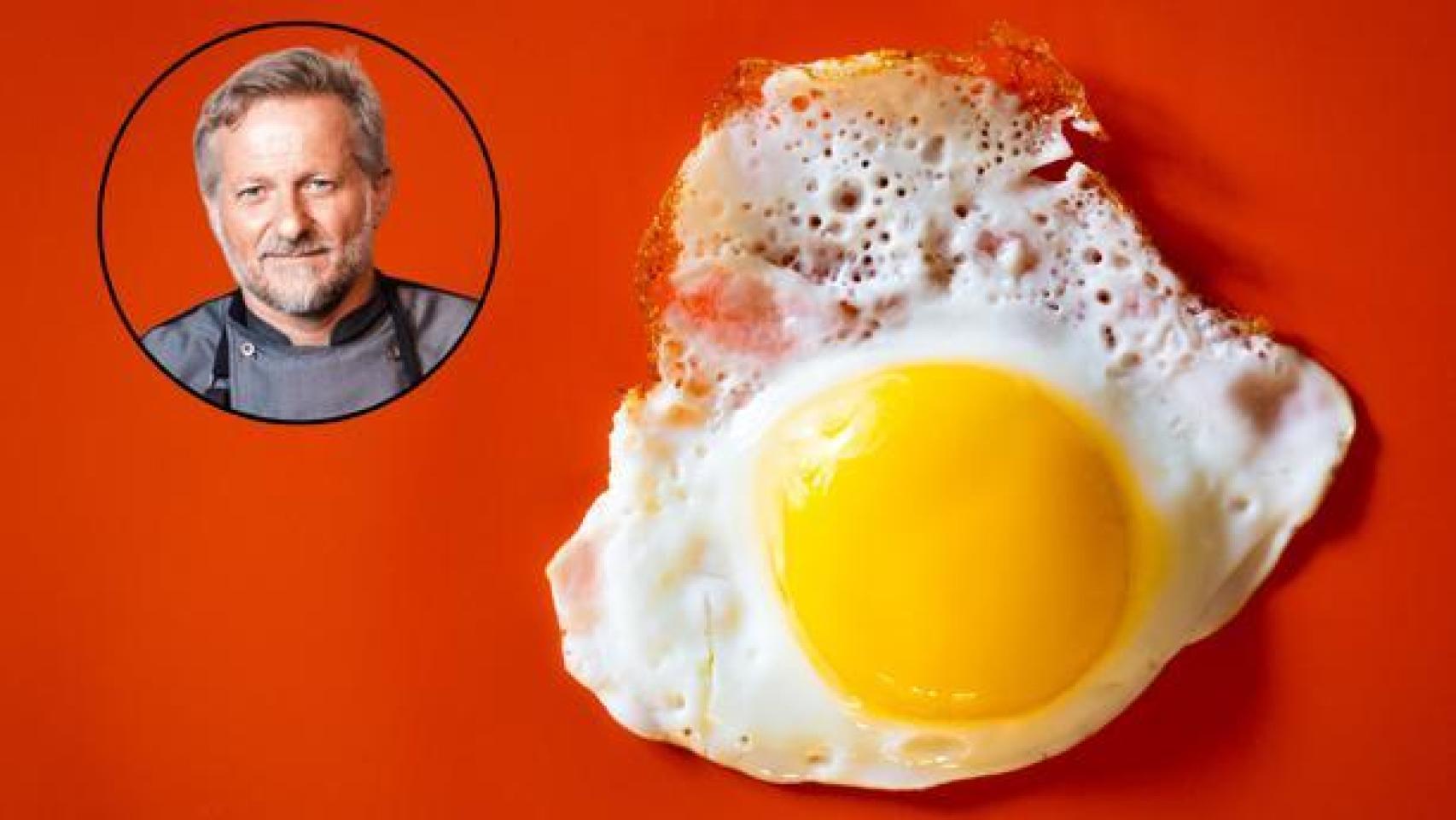 El chef Pepe Vieira y un huevo frito.