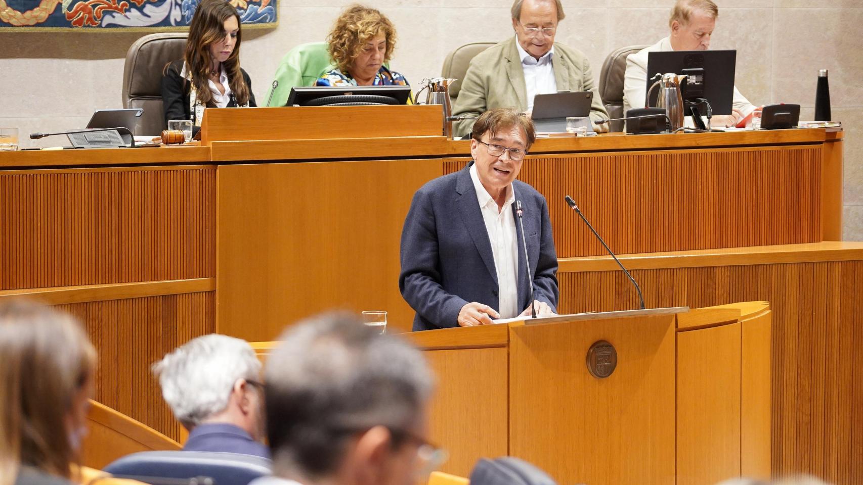 Guitarte, este jueves, desde la tribuna.