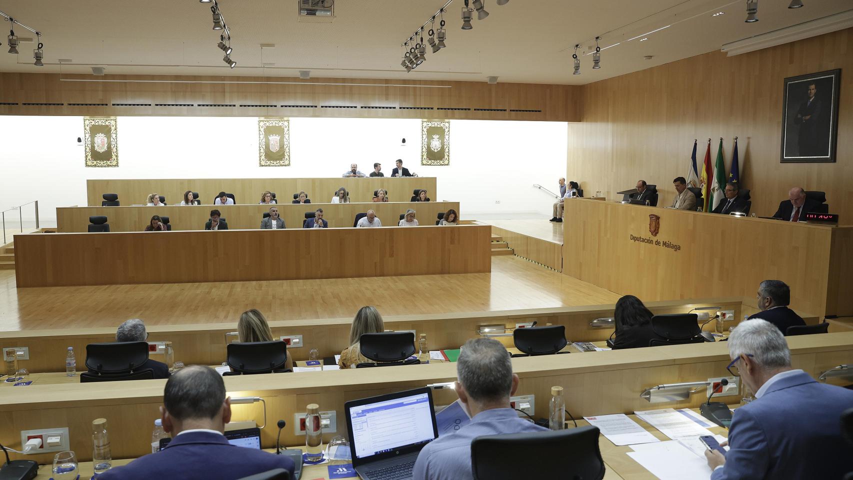 El pleno de la Diputación de Málaga.