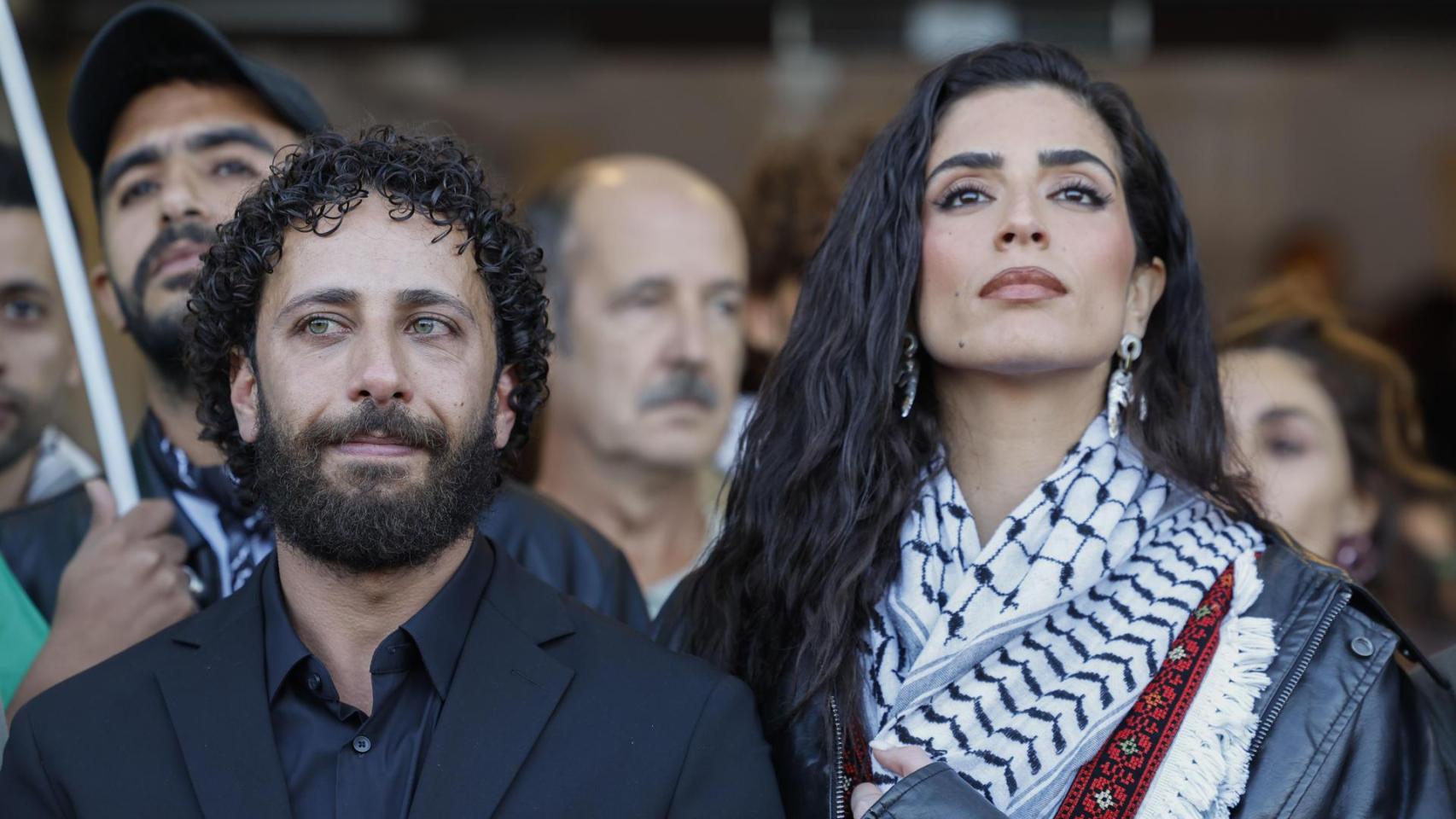 Motaz Malhees y Saja Kilani, en San Sebastián. Foto: EFE/ Javier Etxezarreta