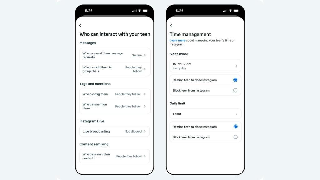 Cuenta de adolescente de Facebook