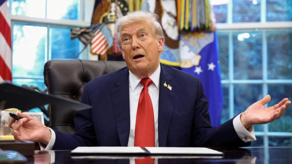 El presidente de Estados Unidos, Donald Trump,  en la Casa Blanca en Washington, DC, EE. UU., el 25 de septiembre de 2025.