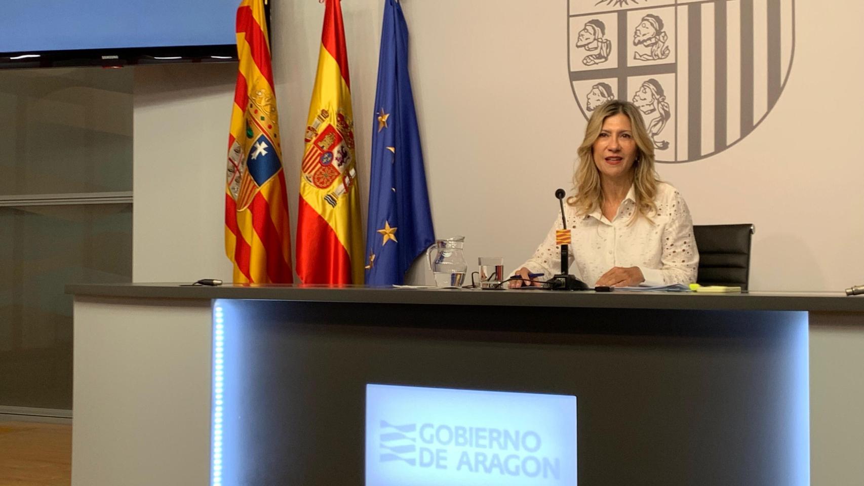 La vicepresidenta de Aragón, Mar Vaquero, este viernes.