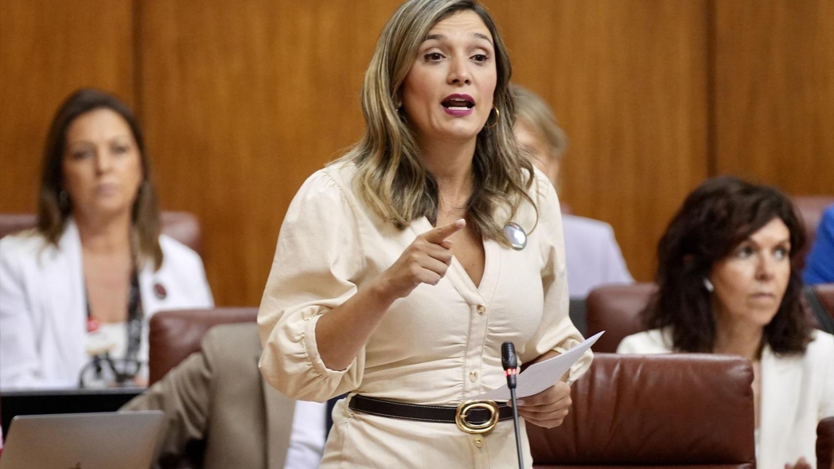 La socialista María Márquez, esta semana en el Parlamento de Andalucía.