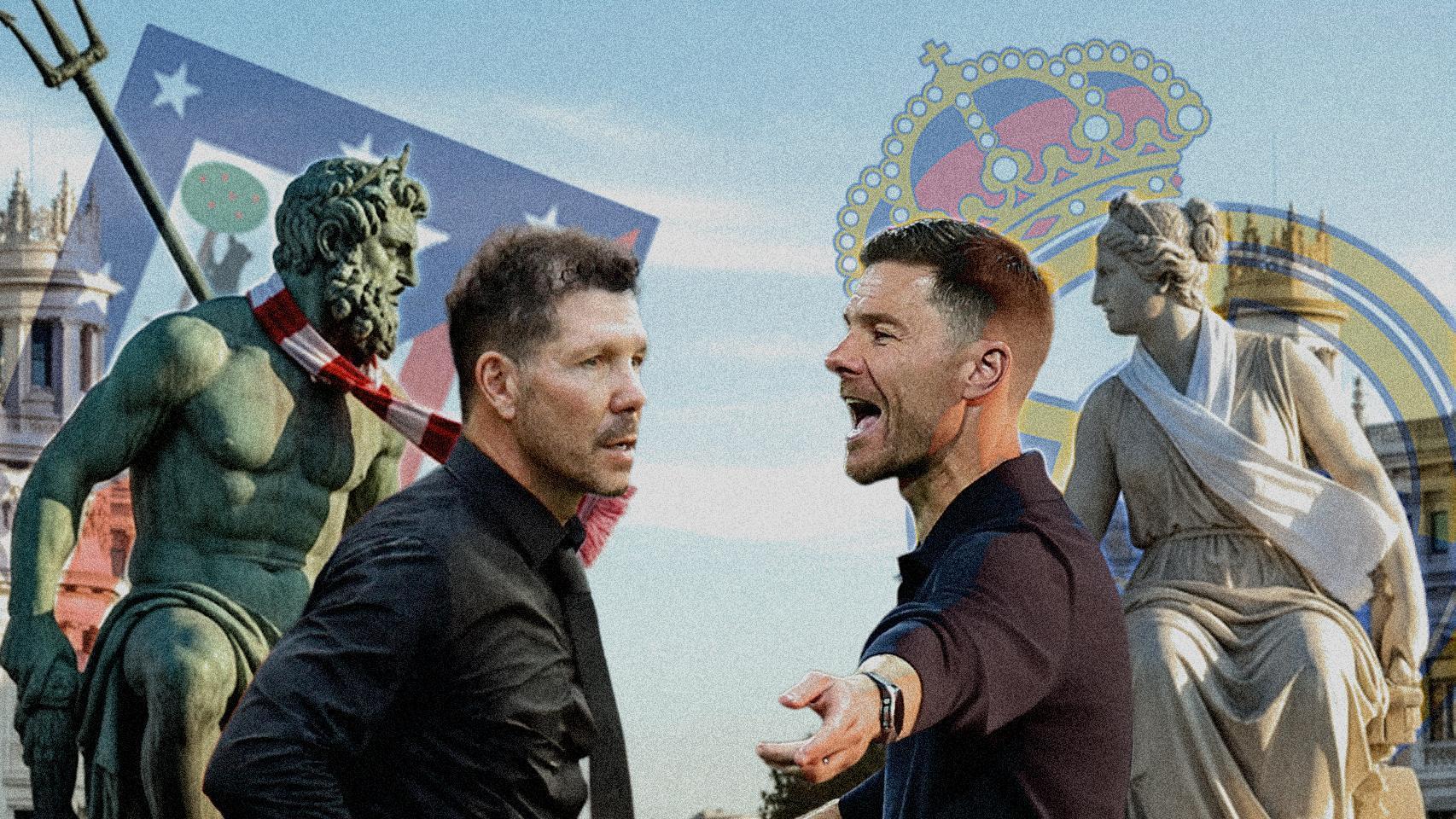 Fotomontaje de Diego Simeone y Xabi Alonso