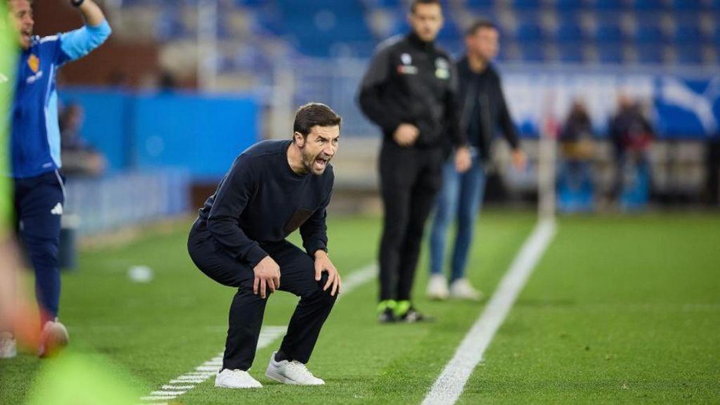 Gabi Fernández durante el choque.