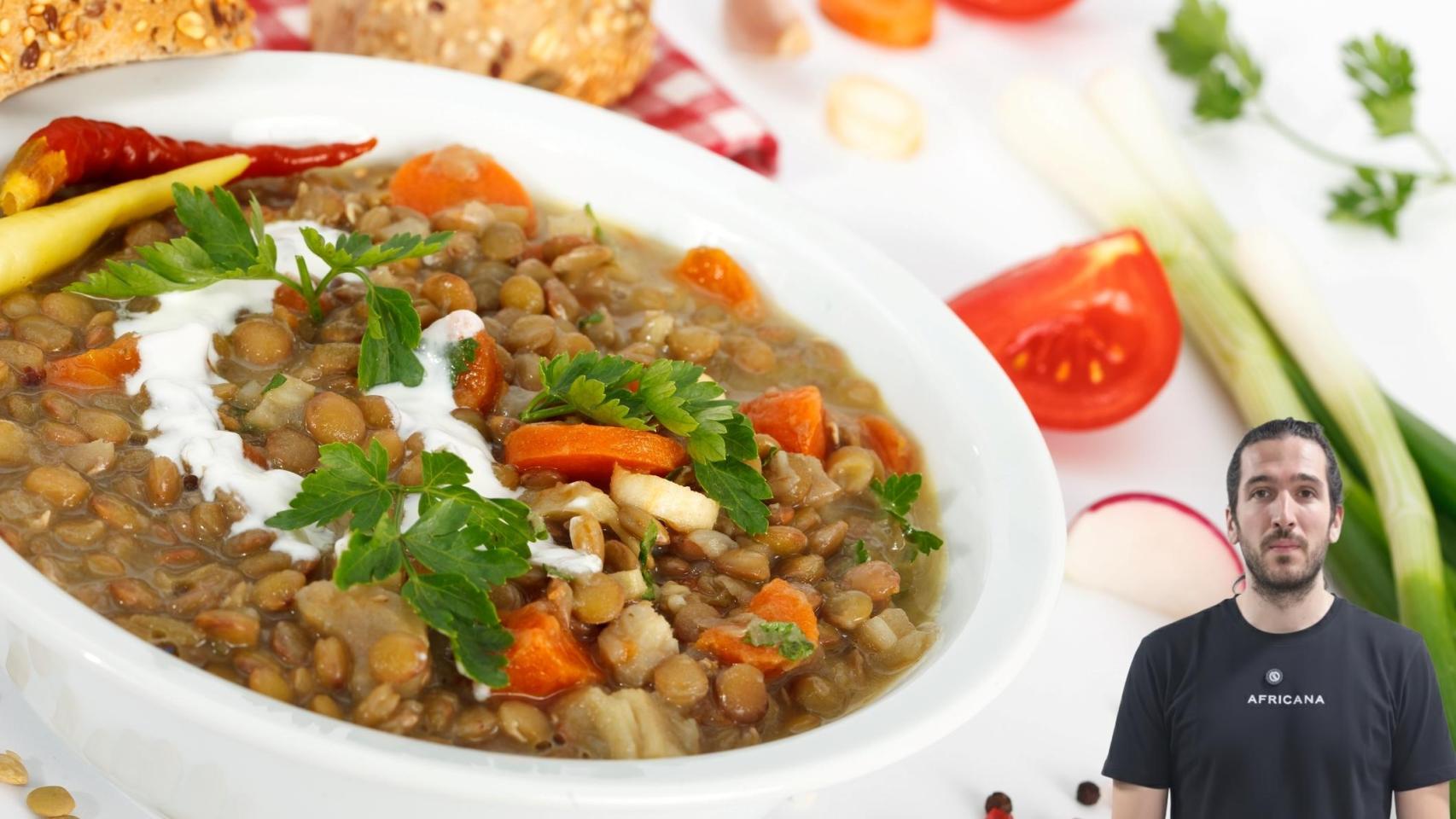 El chef Álex Marugán en un montaje de El Español