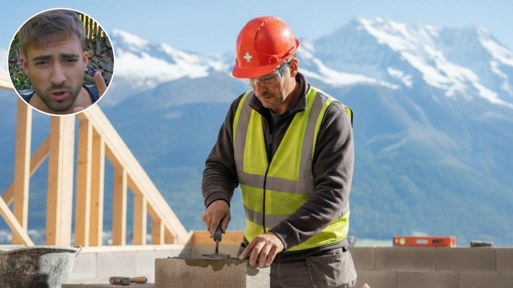 Rafael Cubero y un albañil generado por IA.
