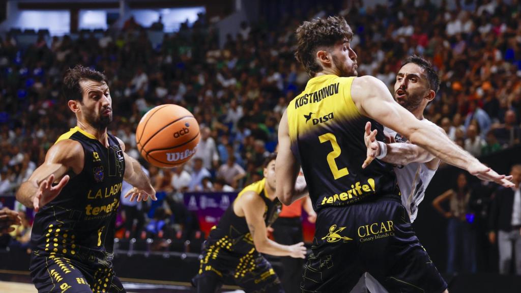 Campazzo trata de dar un pase.