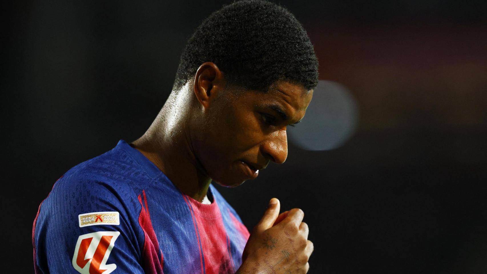 Rashford, en el partido entre el Barça y la Real Sociedad.