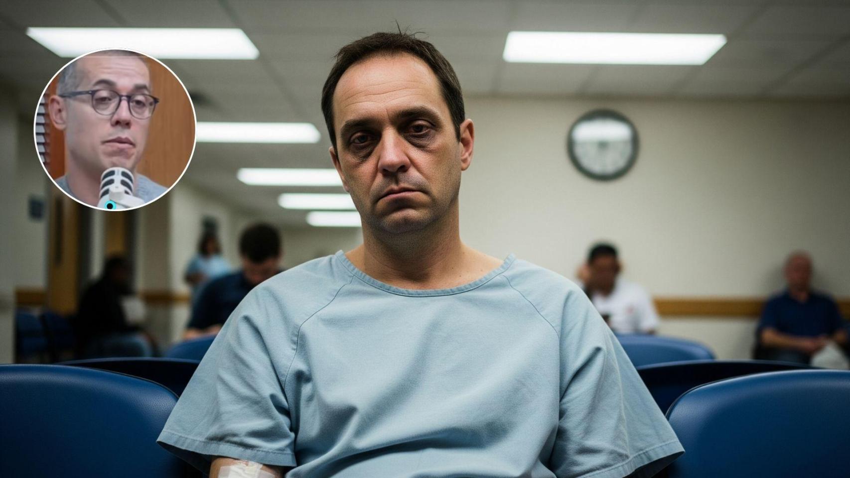 Imagen generada por IA de un paciente esperando y un cirujano cardíaco.