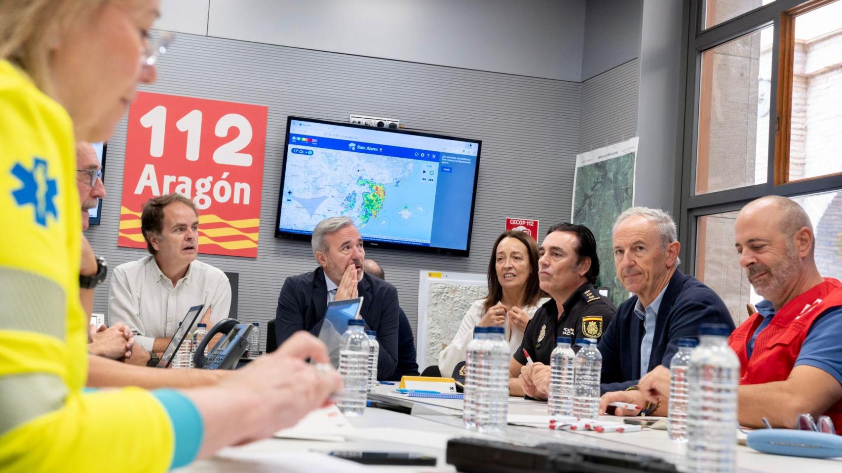 Reunión del Cecopi en la sede del Gobierno de Aragón