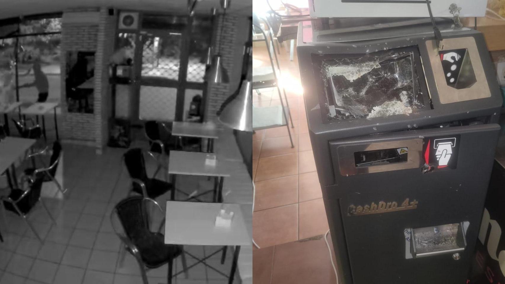 El momento en el que roban el bar Limonche y cómo dejaron la máquina de cambio.