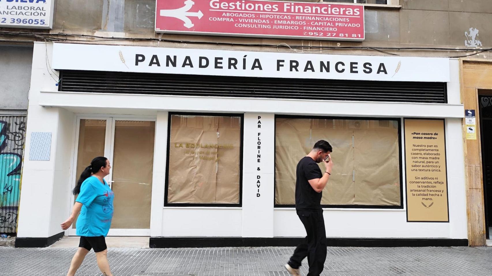 Imagen de la nueva panadería francesa en la calle Mármoles, en Málaga.