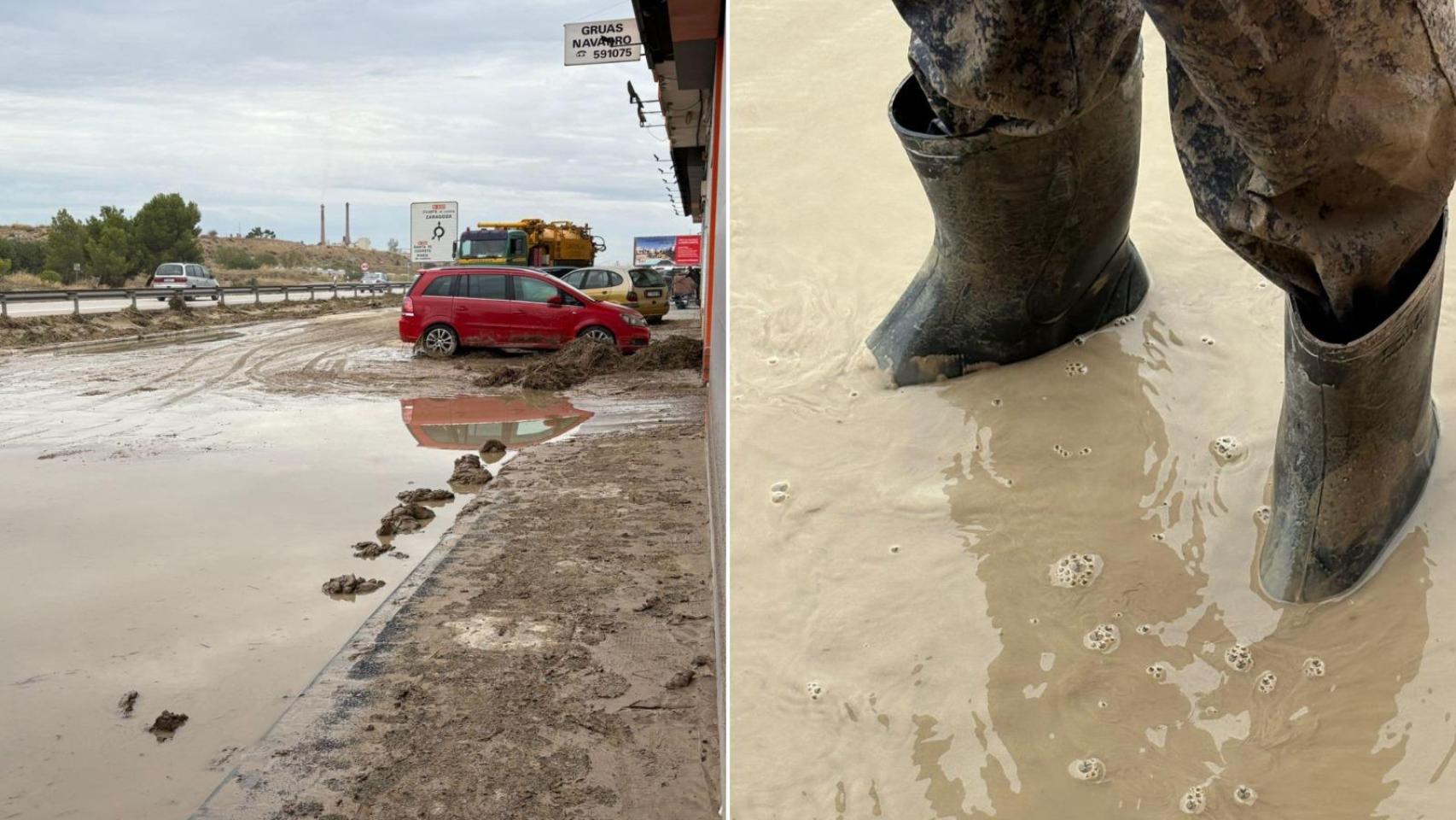 Imágenes de las naves afectadas por la tormenta en Cuarte de Huerva.