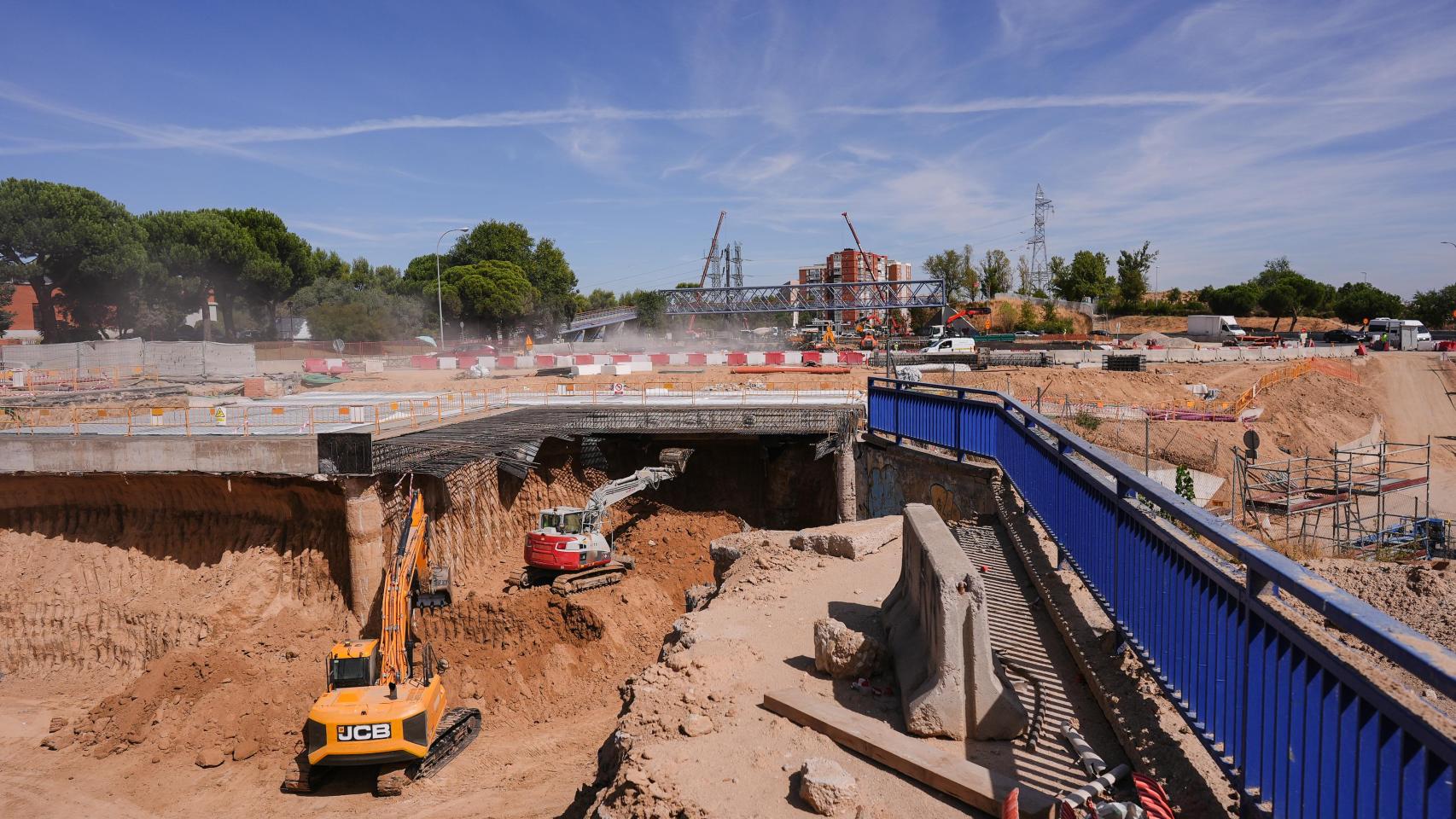 Las obras en la A-5.