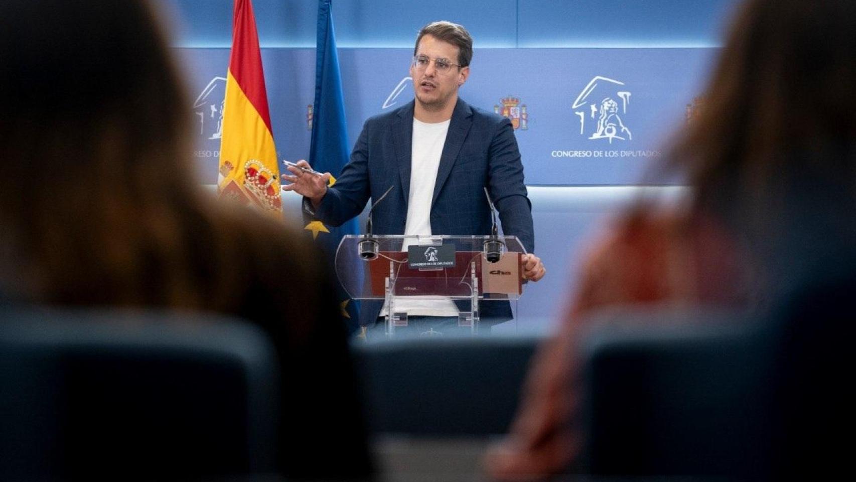 El diputado de la Chunta Aragonesista, adscrito al grupo parlamentario de Sumar, Jorge Pueyo.