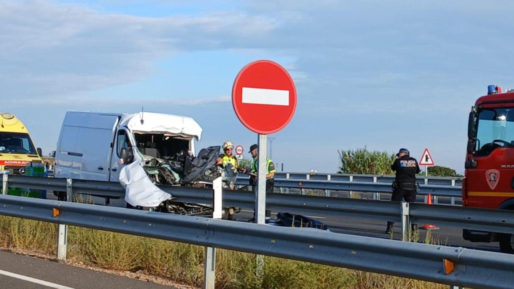 Accidente en la AP-68.