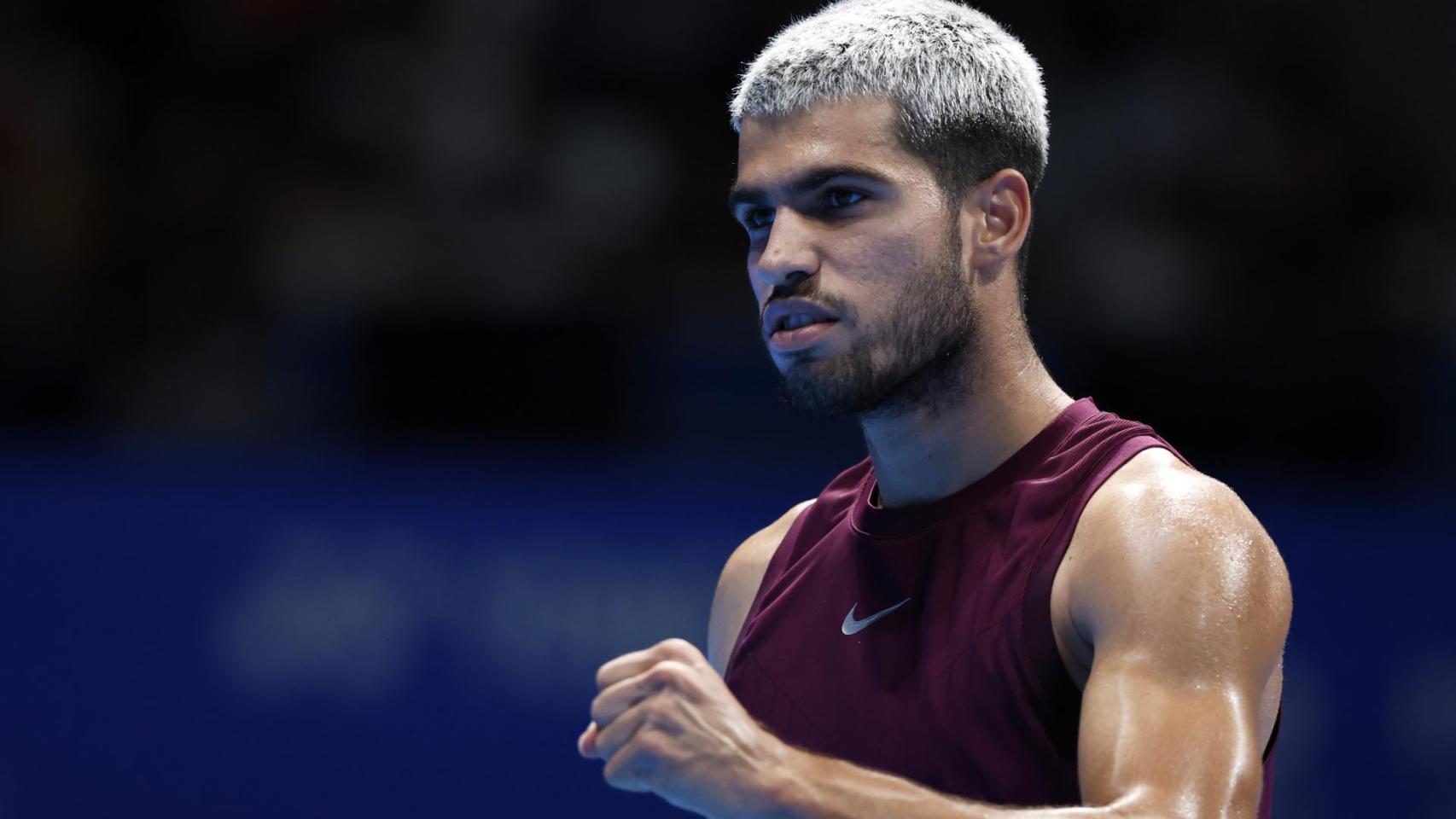 Carlos Alcaraz, en la final del ATP 500 de Tokio