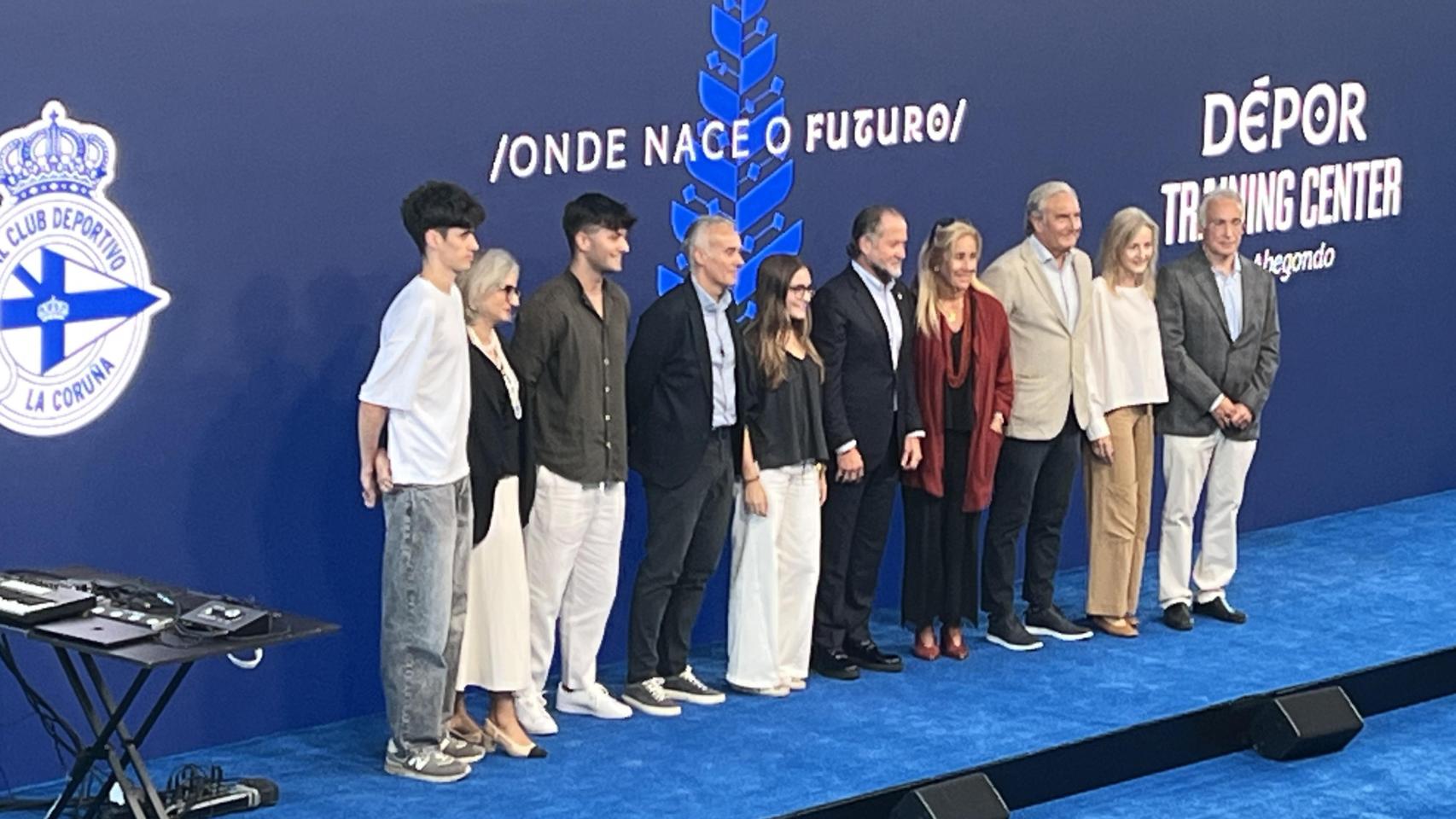 Juan Carlos Escotet, presidente del Dépor, en la presentación.