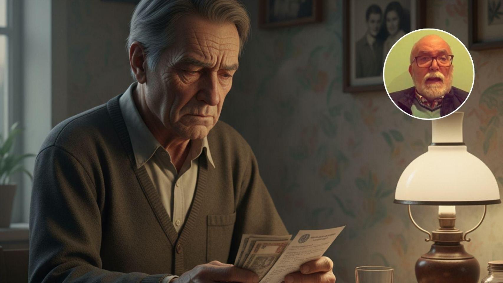 Agustín Selfa y un pensionista creado con IA.