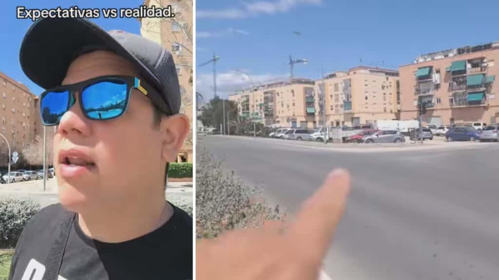 El venezolano Gilberto advirtiendo a los extranjeros que quieren emigrar a Alicante.