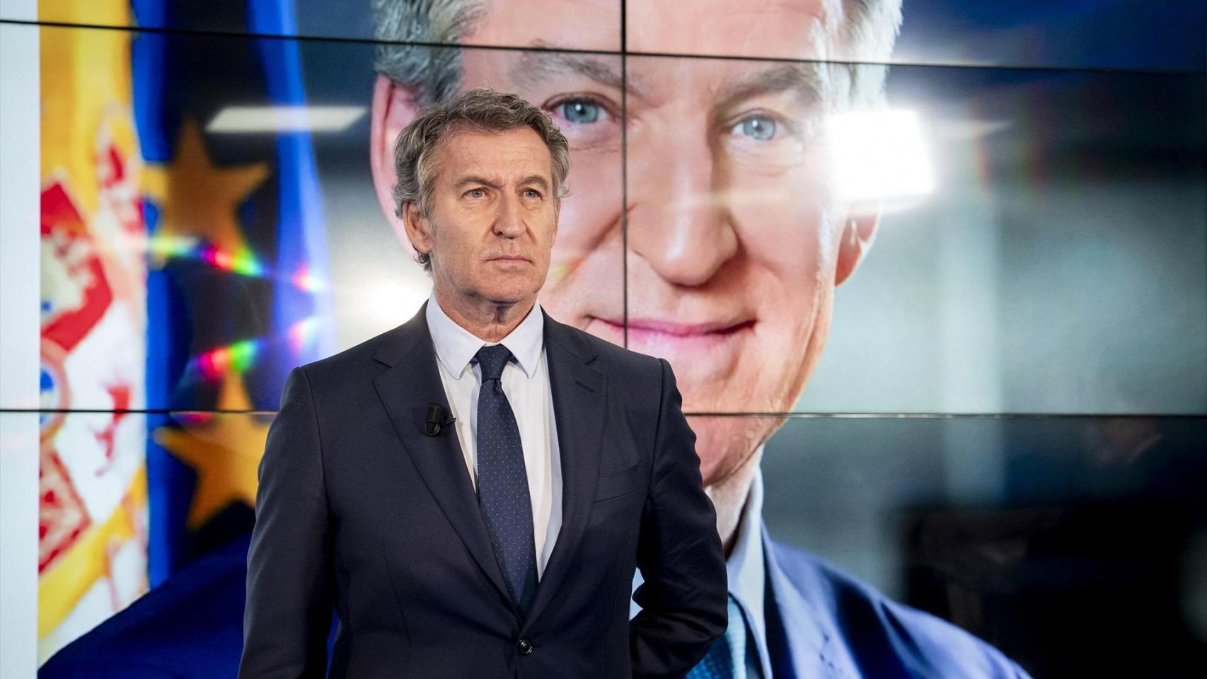 Alberto Núñez Feijóo, presidente del PP, en un acto público del diario 'La Razón'.