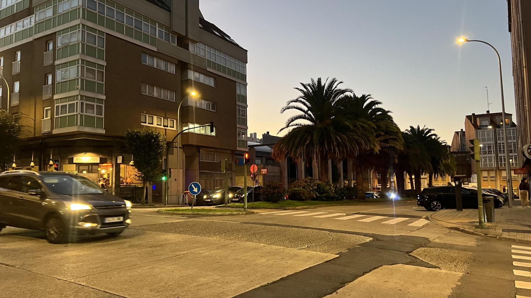 Imagen del cielo de A Coruña amaneciendo.