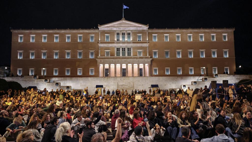 Manifestación en Atenas.