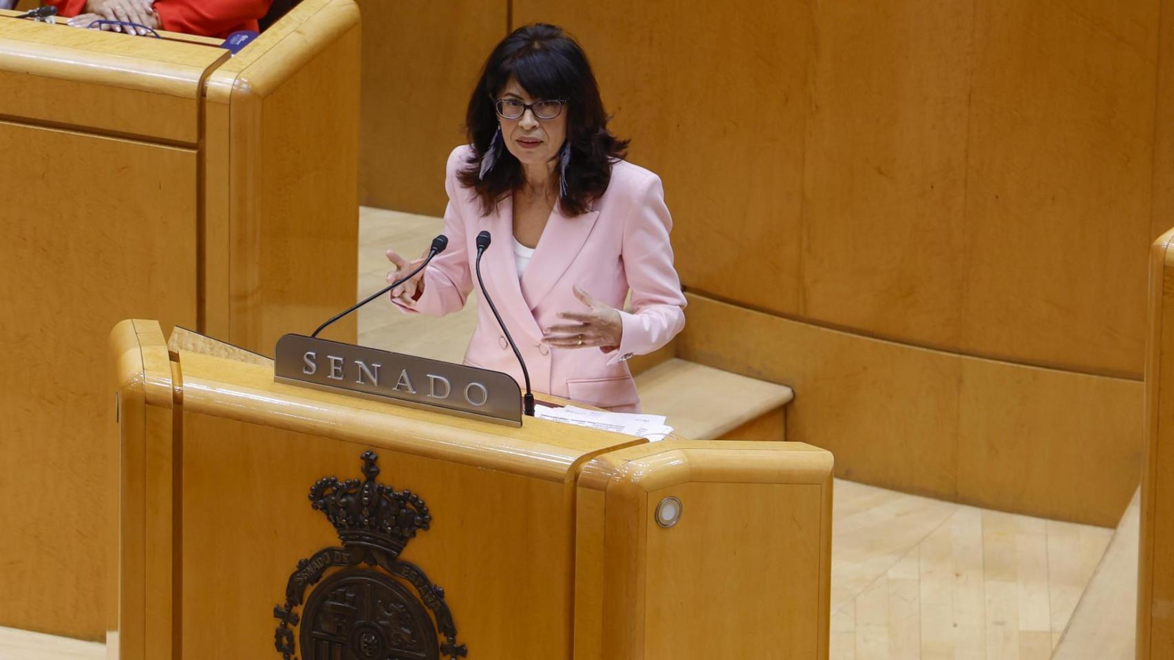La ministra de Igualdad, Ana Redondo, este miércoles en el Senado.