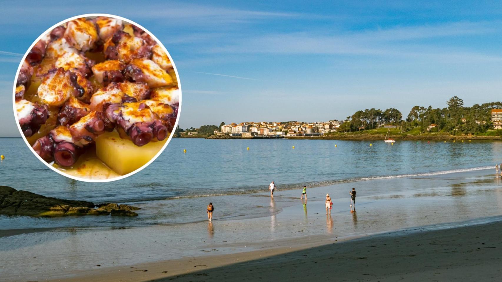 Una playa de Sanxenxo (Pontevedra)