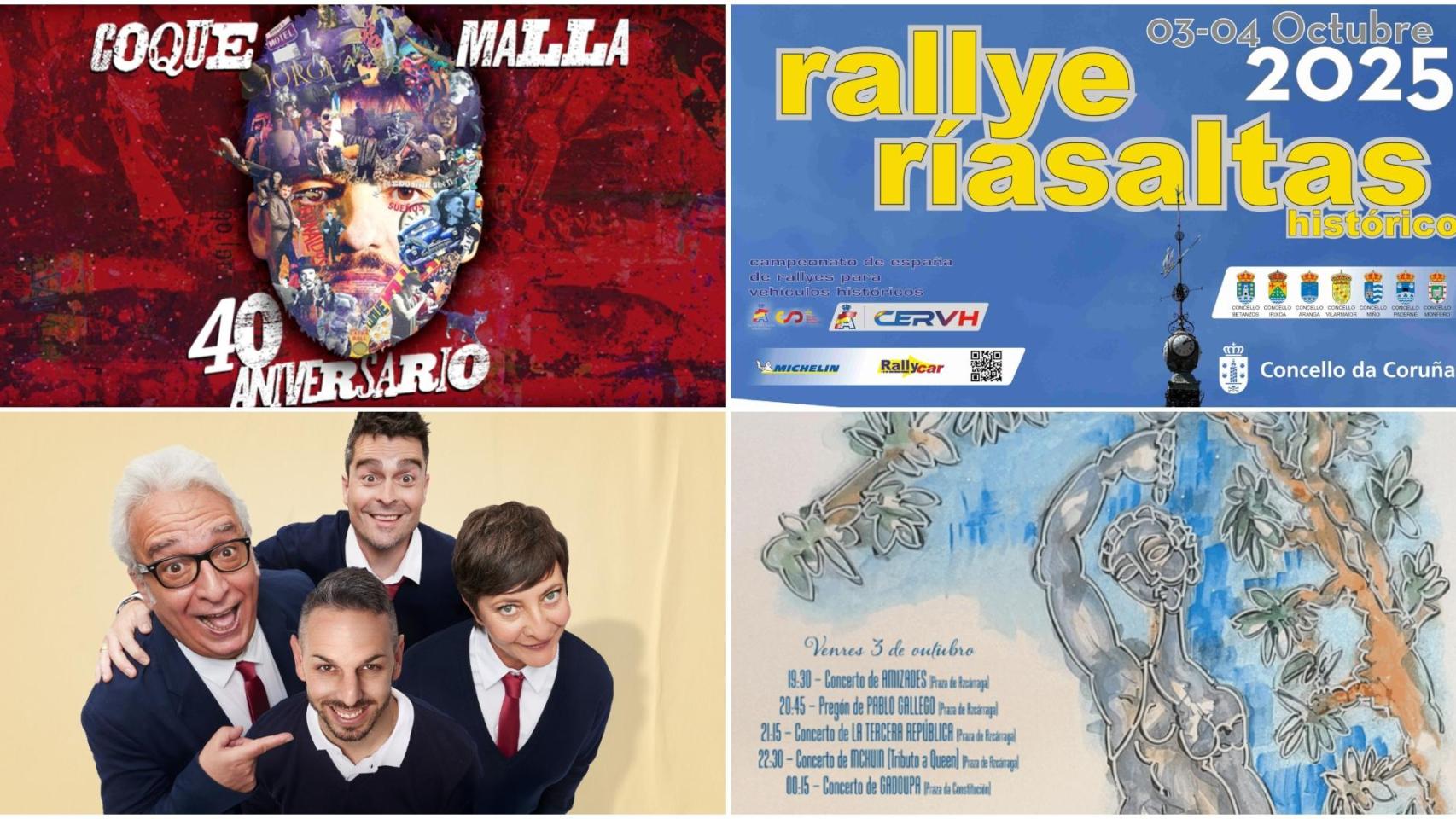 ¿Qué hacer este fin de semana en A Coruña? Coque Malla, Fiestas del Rosario, Mentes Peligrosas...