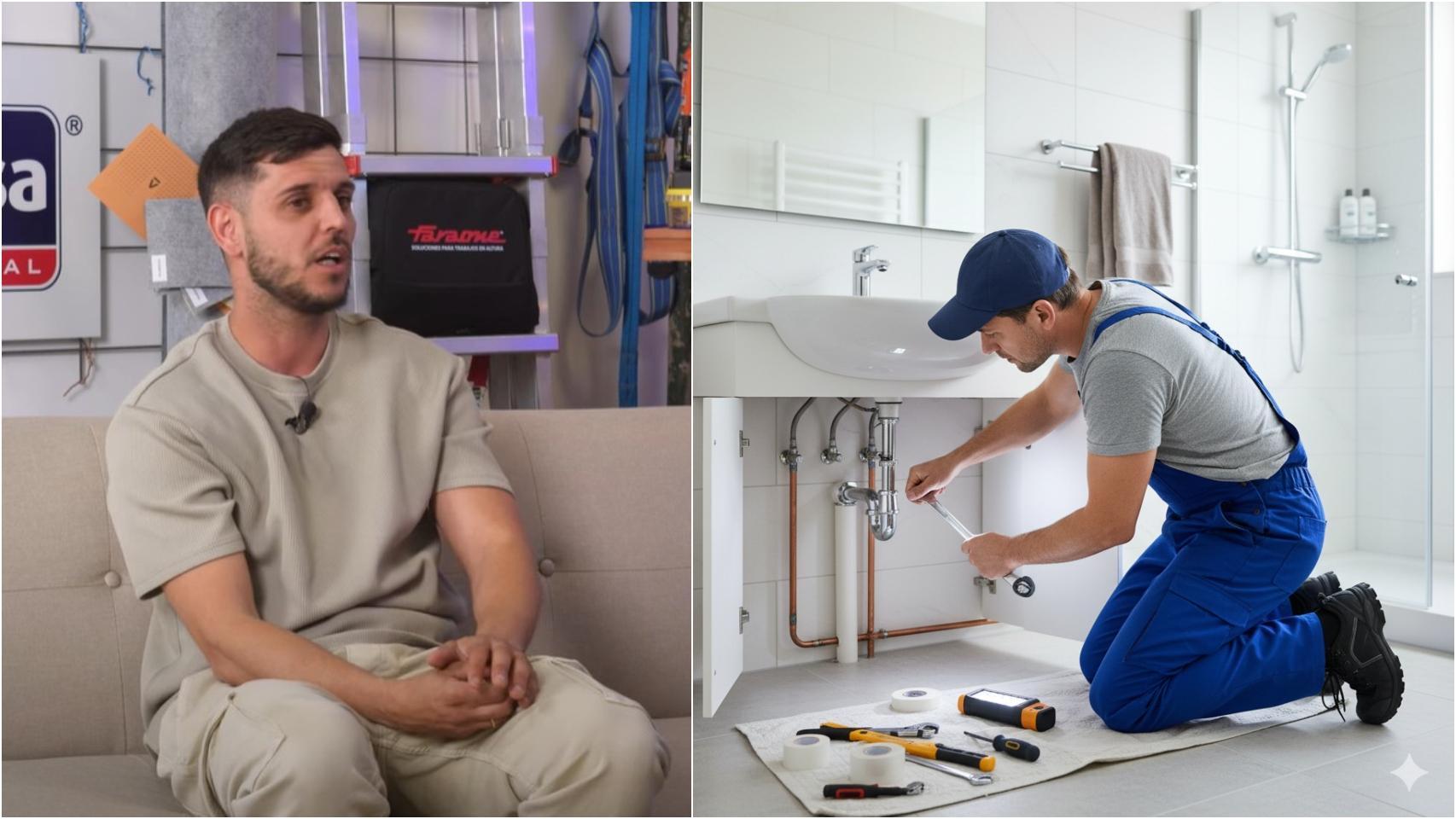 Santi y un fontanero generado por IA.