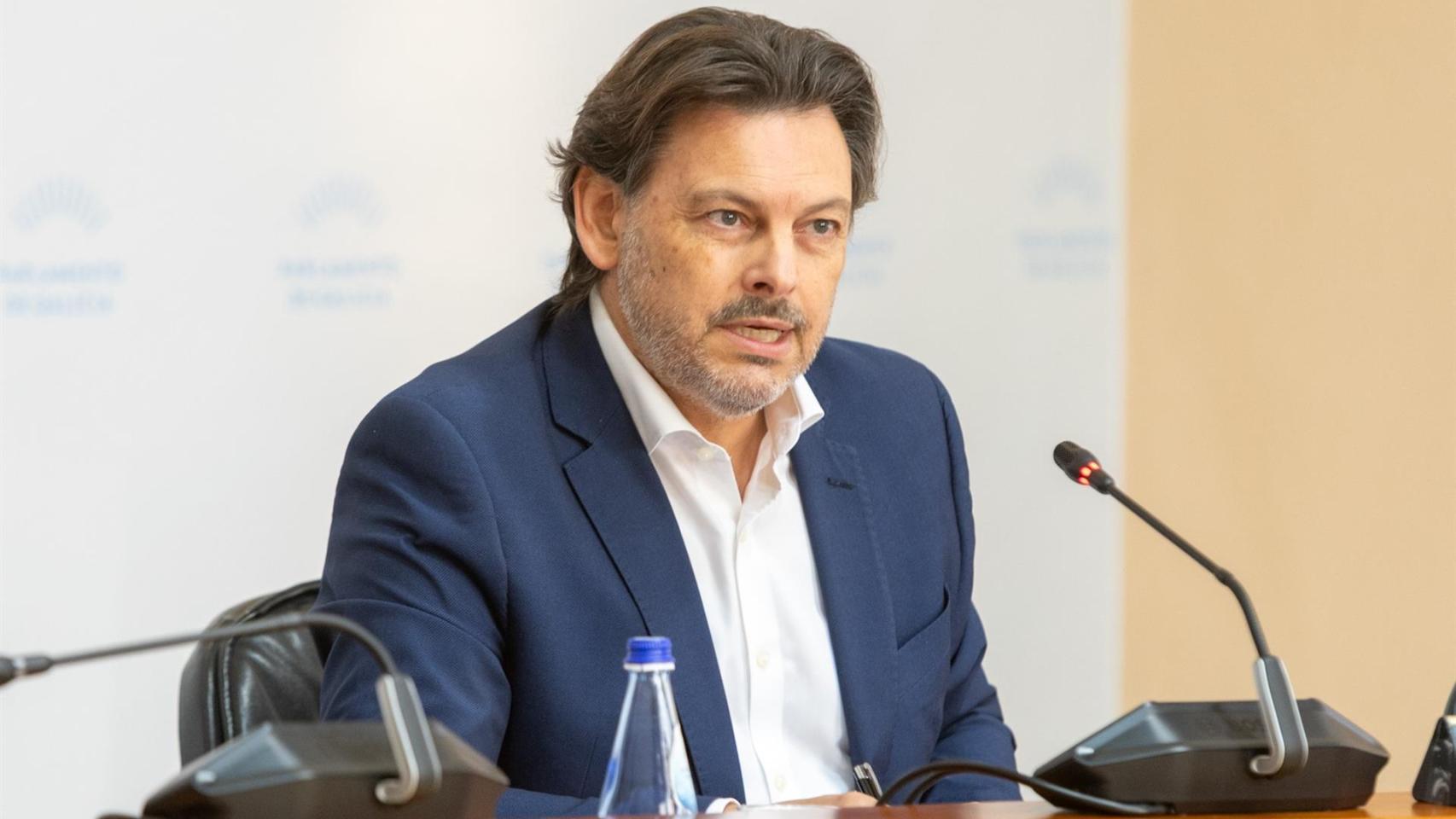 El secretario xeral de Emigración, Antonio Rodríguez Miranda, en comisión parlamentaria