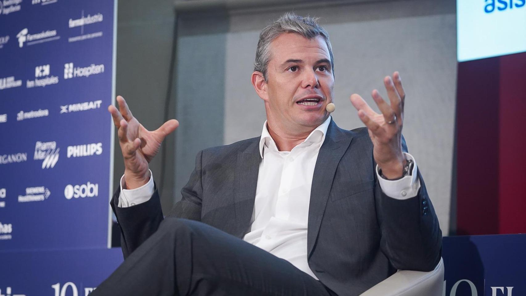 Alberto Martínez Gómez, director general de Siemens Healthineers España durante su intervención en el VI Simposio del Observatorio de la Sanidad de EL ESPAÑOL e Invertia.