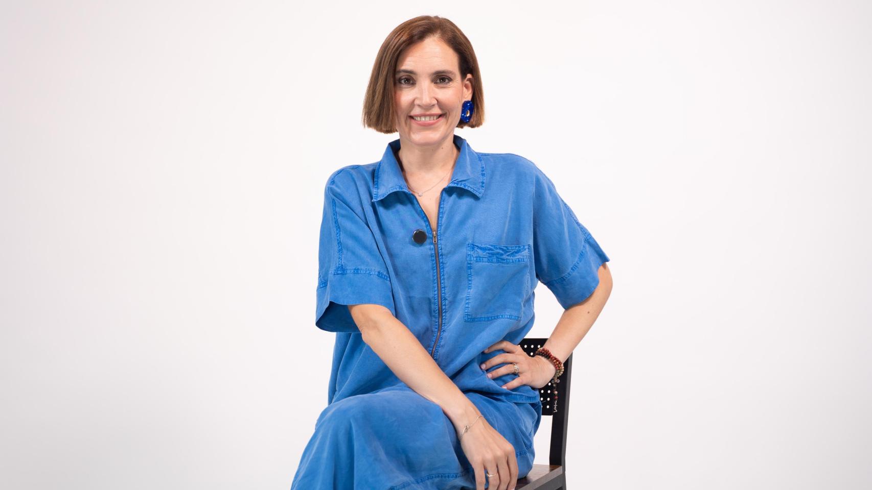 La farmacéutica posa durante la grabación de su vídeo para Magas.