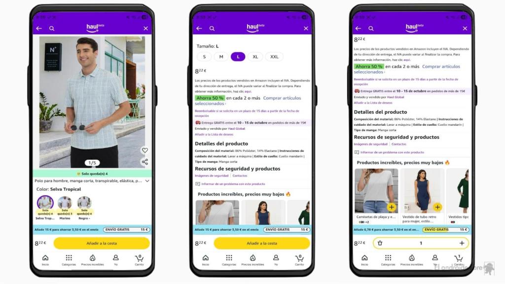 Ficha de un producto en Haul