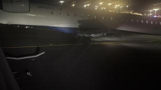 One of the planes lost one of its wings in the crash.
