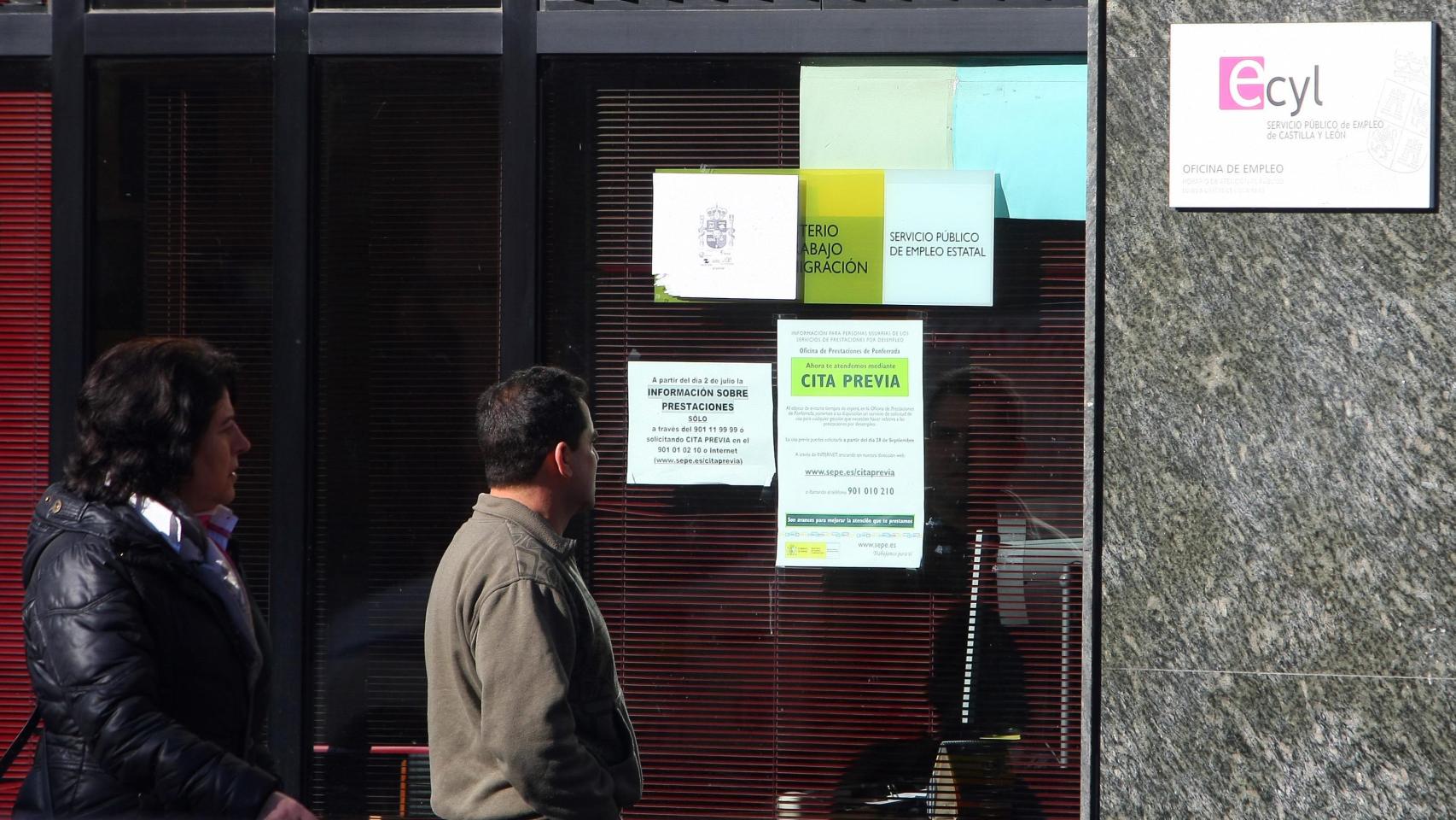 Oficina del Ecyl en Ponferrada (León).