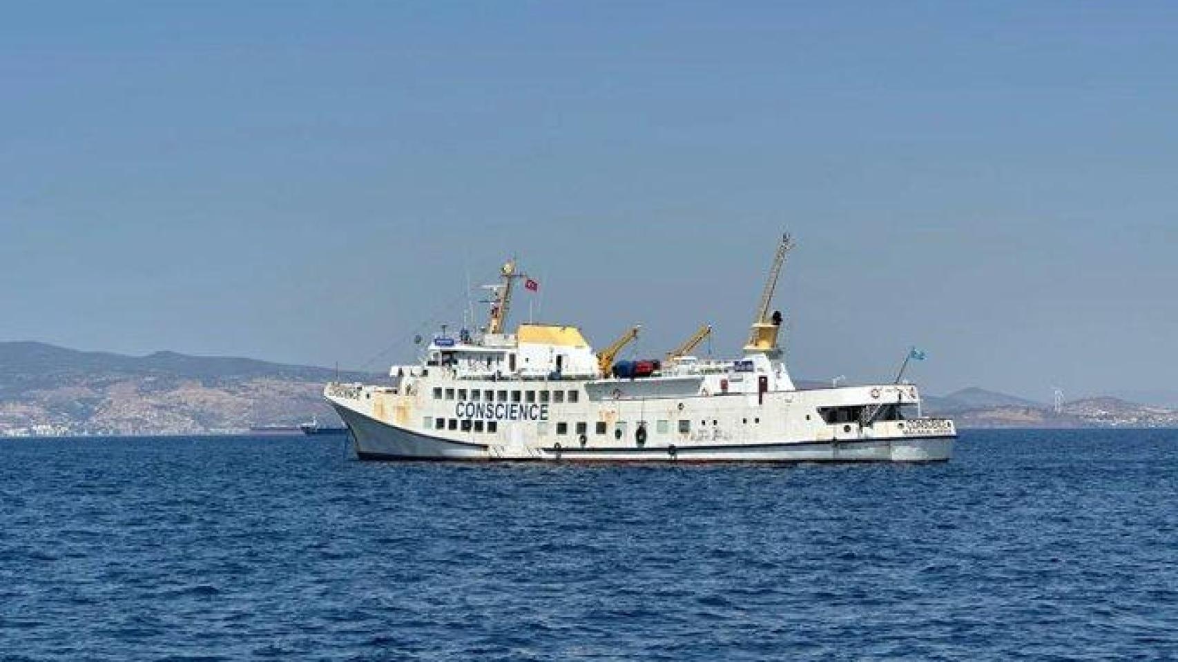 El 'Conscience', una de las embarcaciones que forman parte de la segunda Flotilla rumbo a Gaza.