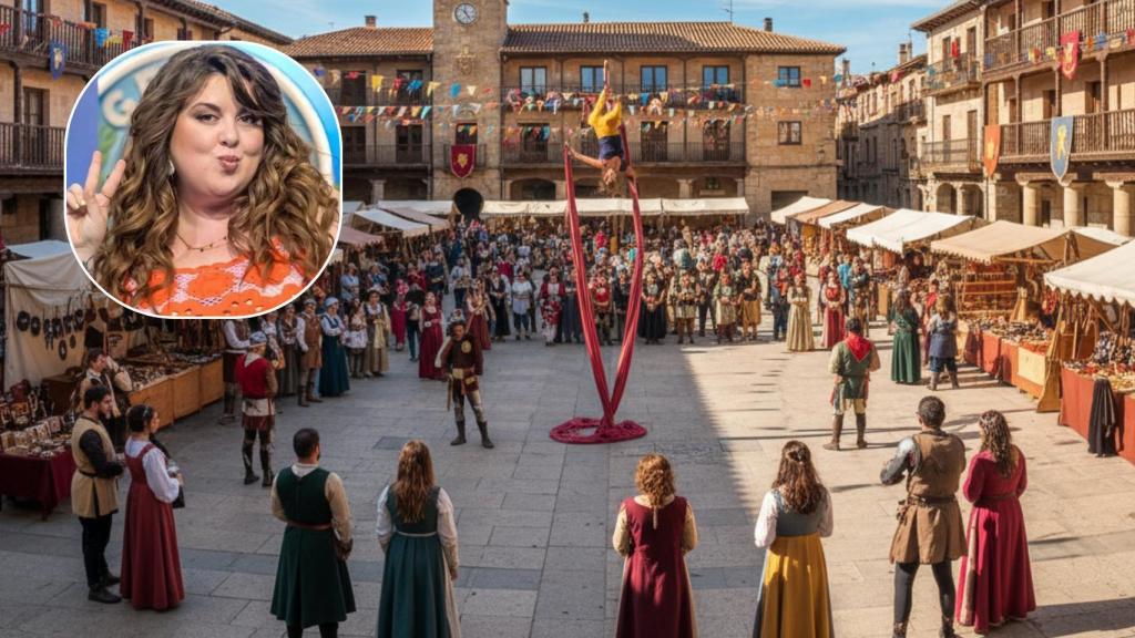 Montaje de una foto de Lalachus con una imagen generada con IA.